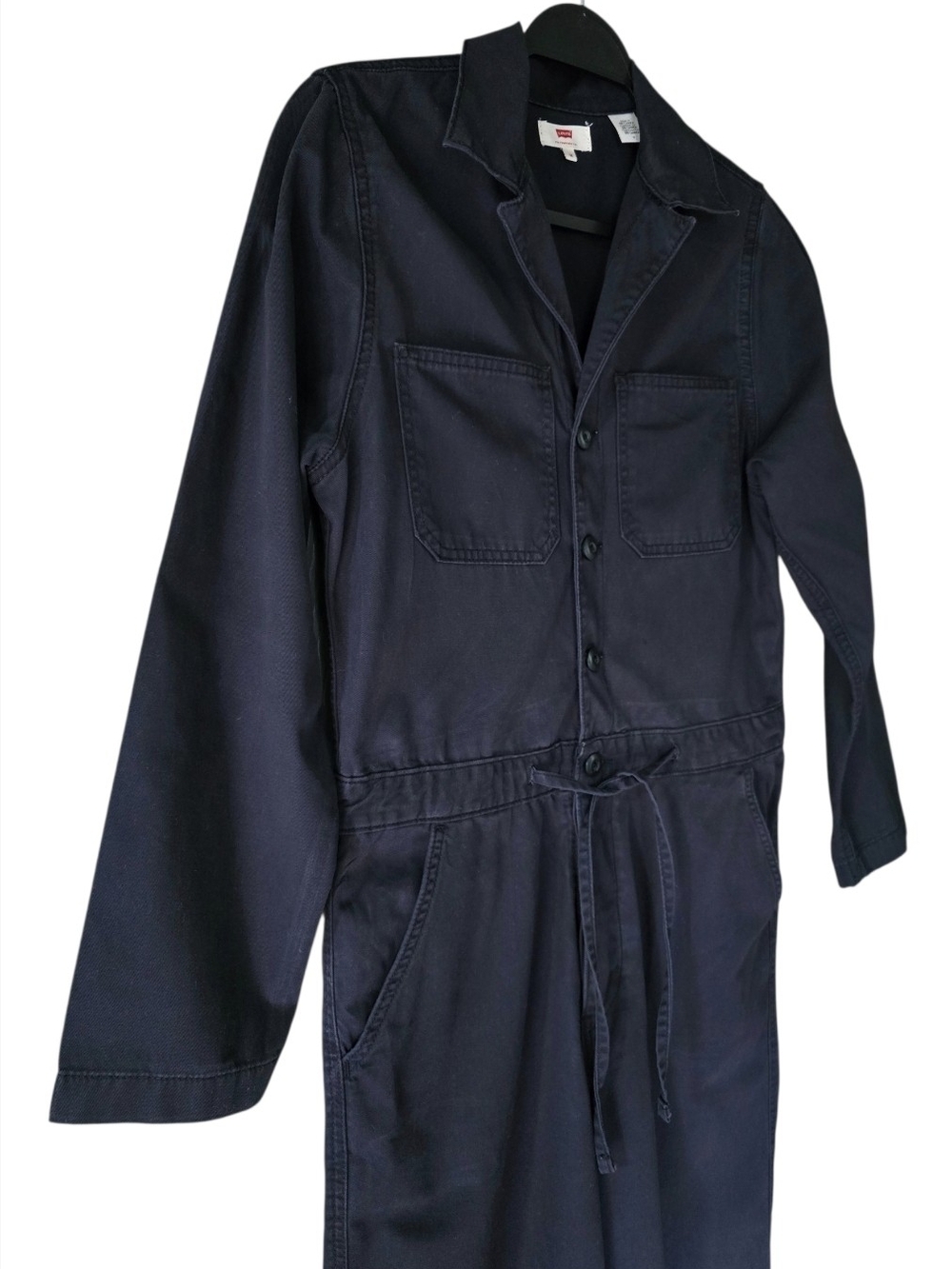 Levi's Iconic Jumpsuit Black Meteorite 100% Cotton Size Medium Utility Workwear - Picture 4 of 12